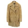 Made In Spain Suede Leather Coat 40 Beige Women Used