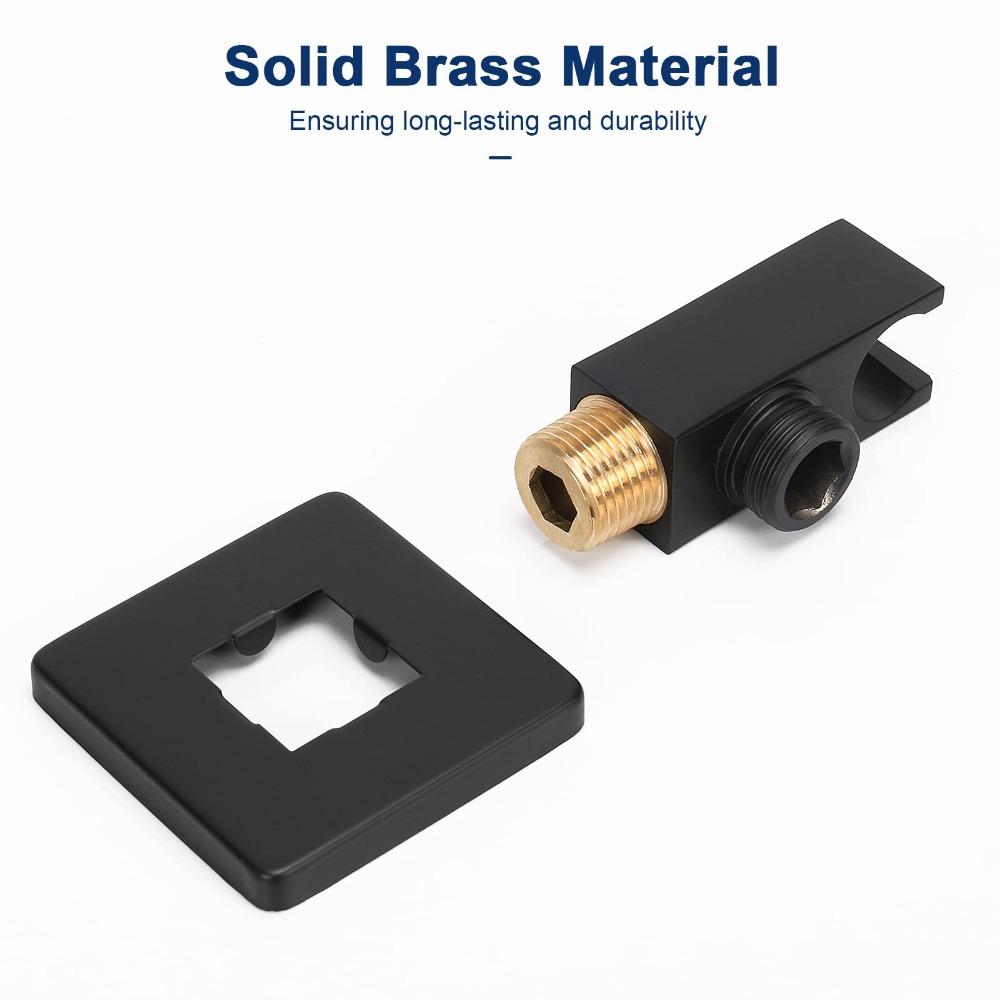 Square Wall Supply Elbow Solid Brass Flange Shower Hose Connector Shower Bracket  Fashion