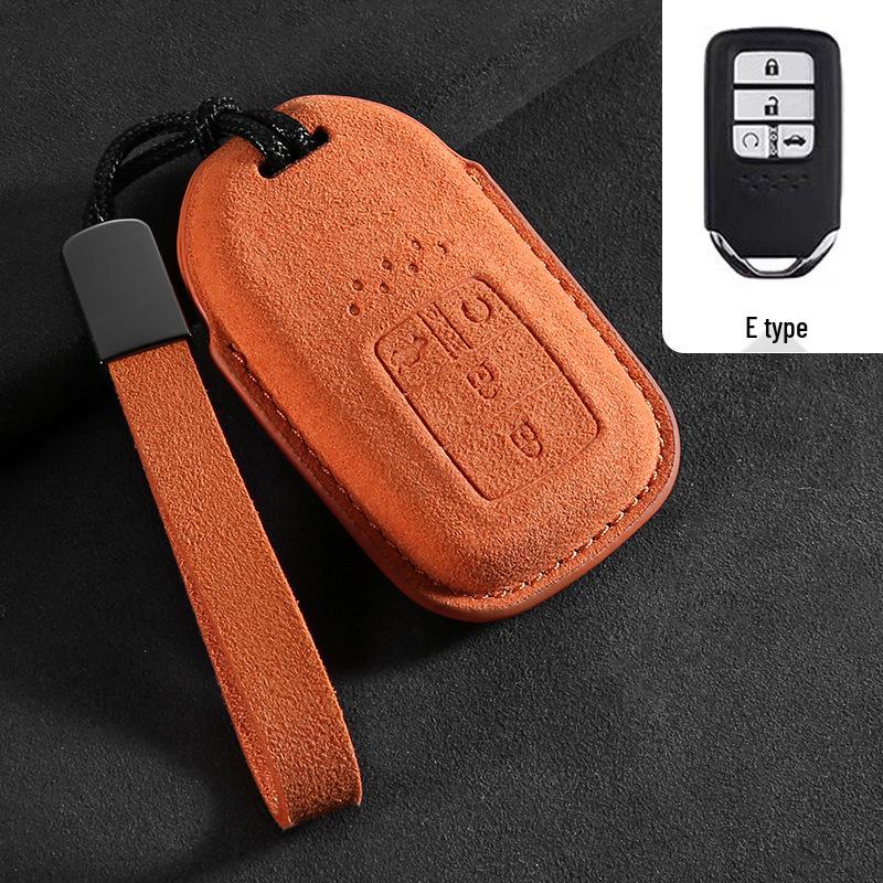 Compatible Car Key Case for Honda CRV, Accord 10th Gen, Civic, XRV, Guandao, Lingpai, Haoying, Binzhi - Cowhide Leather Bag