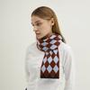 Dal Cashmere Double Sided Petit Cashmere Scarf Brown Diamond Sky