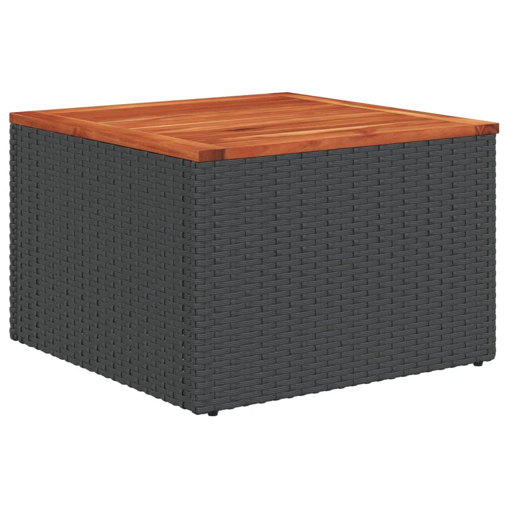 Vidaxl 11-Cz. Garden Lounge Set, Cushions Black Rattan Pe