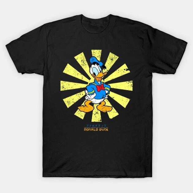 Donald Duck Rising Sun Black TShirt S