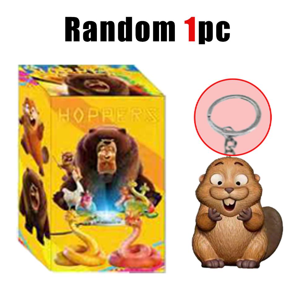 New! Beaver Transformation Plan Series Keychain Figure Hoppers Action Figure Movie Model Toys Kids Gift Backpack Decoration
