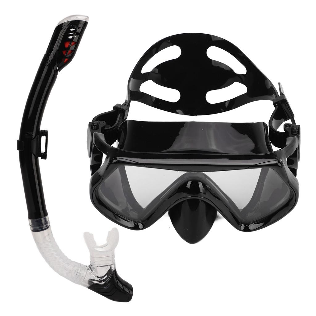Adults Adjustable Snorkeling Set Snorkel Goggle Breathing Tube Set Adults Snorkeling Gear for Swimming Training