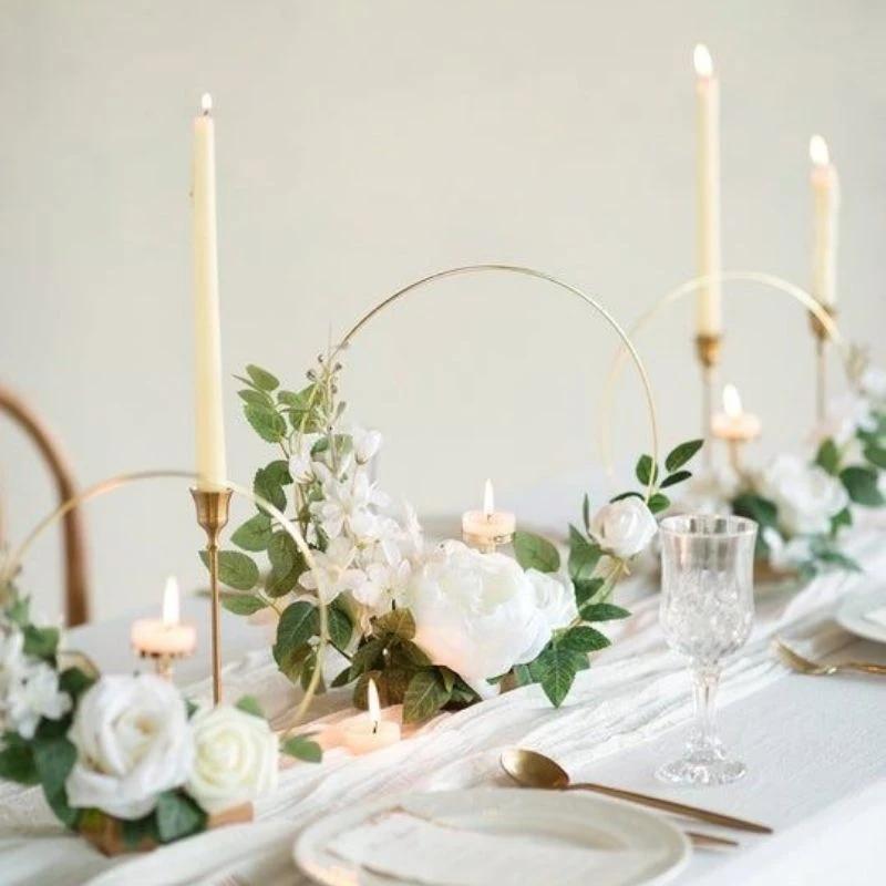 10 Stück Metall Blumenreifen Ringe DIY Makramee Hängehandwerk Hochzeitstisch Mittelstücke Dekoration Weihnachten Blumengirlande Kranz