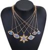 Stacked Devil's Eye Necklace Jewelry Pendant Multi-layer Women's Exaggerated Necklace Multi-layer Stacked Wear