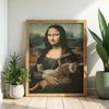 Obraz Do Malowania Po Numerach Z Ramą 50X70 Mona Lisa Z Kotem
