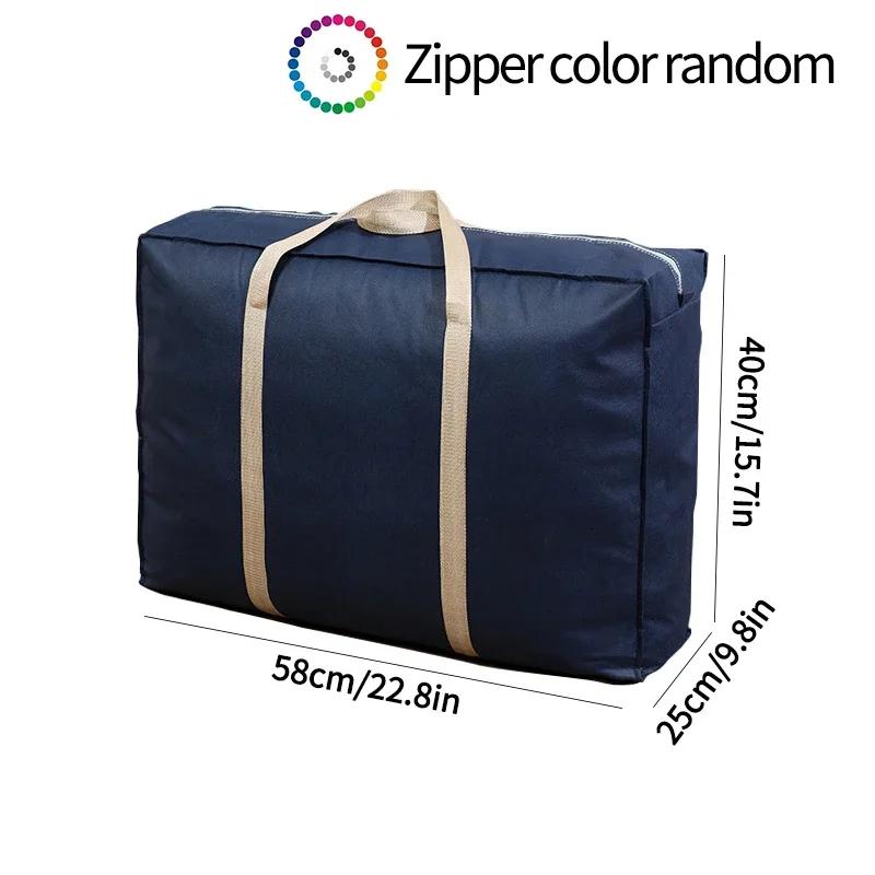 Large Luggage Bag Large Capacity Woven Bag Multifunctional Luggage Packing Bag Clothing Organizer Zipper Portable Moving Bags