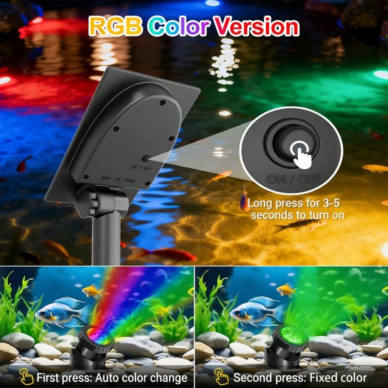 Solar propelled Pool Lighting Changing IP68 Water Resistant For Water Features Fountains And Outdoor Decor