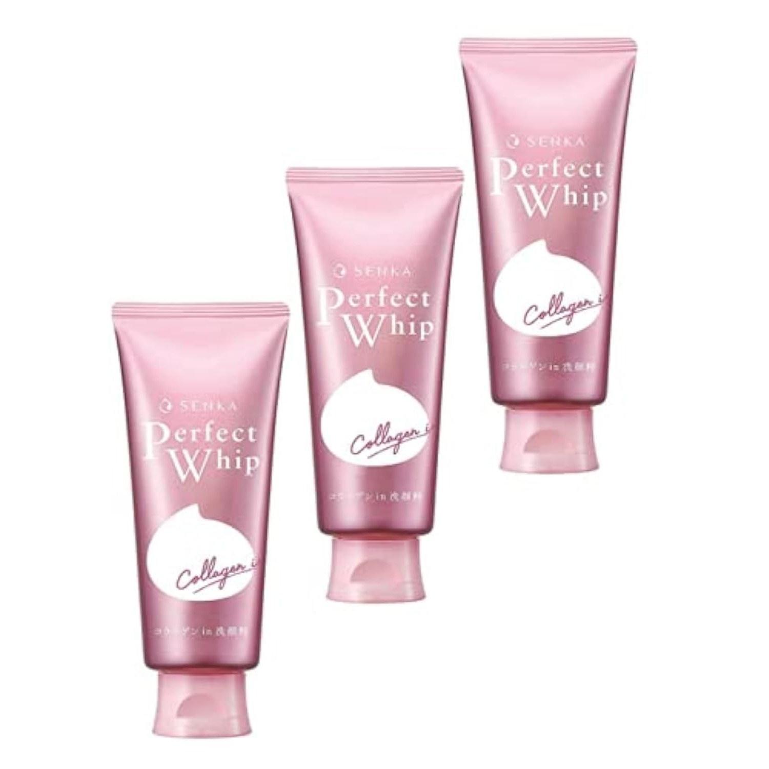 Set Shiseido Senka Perfect Whip Collagen (120g) x 3 Bottles Cleansing Foam