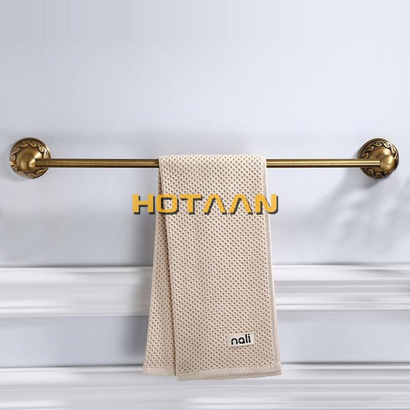 Antiker Messing Badezimmer Handtuchhalter Einzelner Handtuchständer Handtuchhalter Massives Aluminium Handtuchstange 30/40/45/50/60cm Badezimmerzubehör