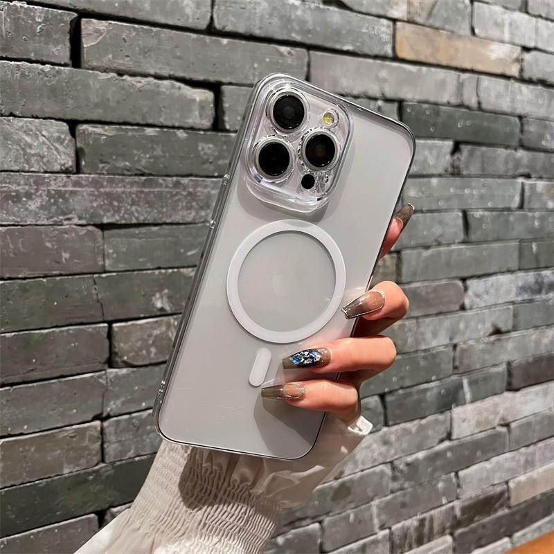 Magsafe Magnetic Phone Case For iPhone 16 15 14 Pro Max 13promax  Lens Bumper Shockproof Cover