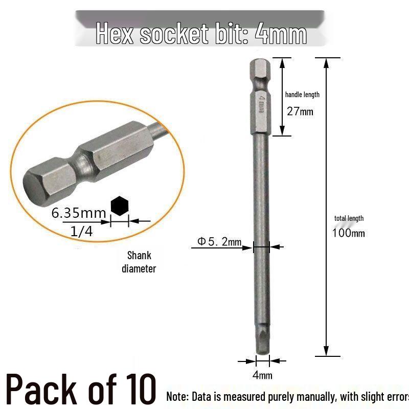 Sechskant Starke Magnetische S2 Schraubendreherbit für Handbohrmaschinen und Elektrische oder Pneumatische Schraubendreher