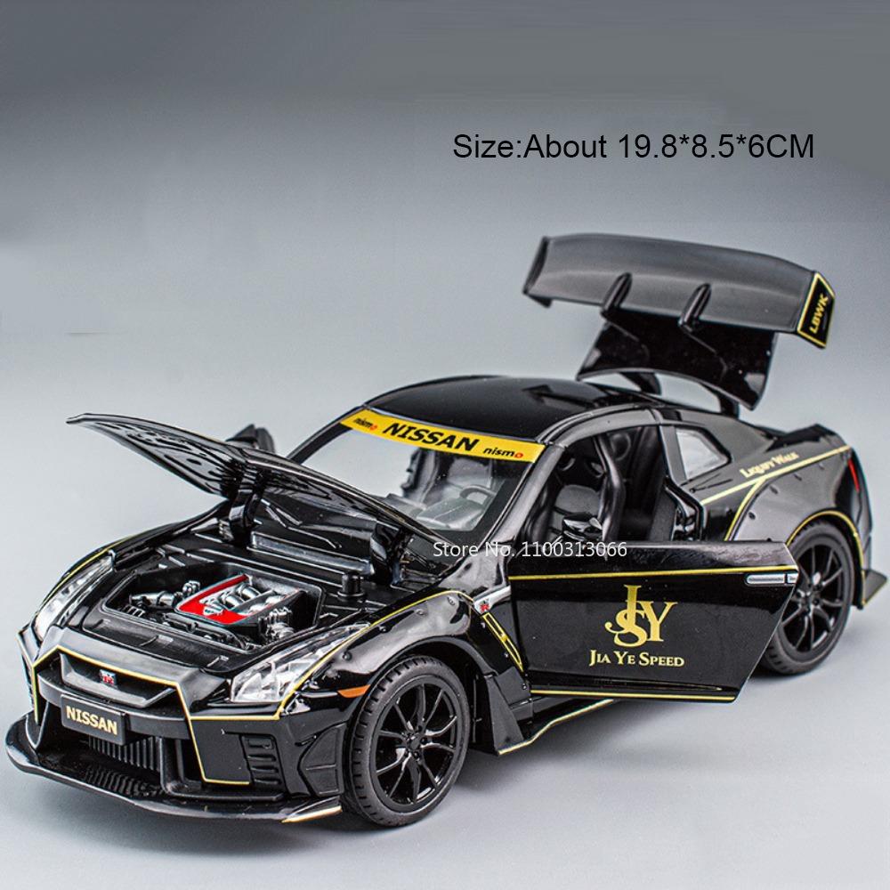 1:22 Alloy 963 GTR Models Cars Toys with Pull Back Light Sound Miniature Racing Car Toy Wheels Turned Vehicle Model Ornament
