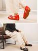 Johnature High Quality Genuine Leather Sandals Cowhide Peep Toe Flat Heel Soft Sole Retro Women's Shoes