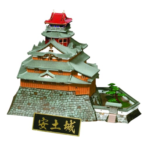 Doyusha 1/360 Japanese Famous Castle Standard Azuchi Castle Plastic Model S-26 Molded Color
