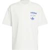 Adidas Originals Kareem Skyhook Classic Retro Loose Comfortable Short Sleeve T-Shirt Unisex Tops Cloud-White JD5192
