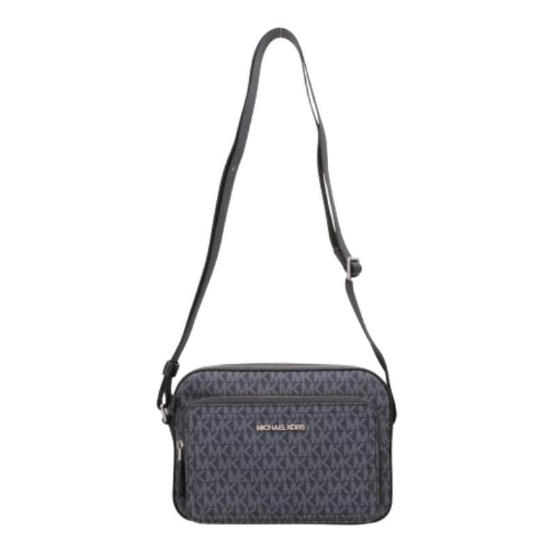 MICHAEL KORS Cooper Logo printed zipper closure coated canvas crossbody bag regular women's dark blue