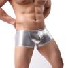 Men Boxers U Convex Breathable Solid Color Smooth Surface Slim Fit Anti-septic Mid Waist Elastic Men Underpants for Daily Wear