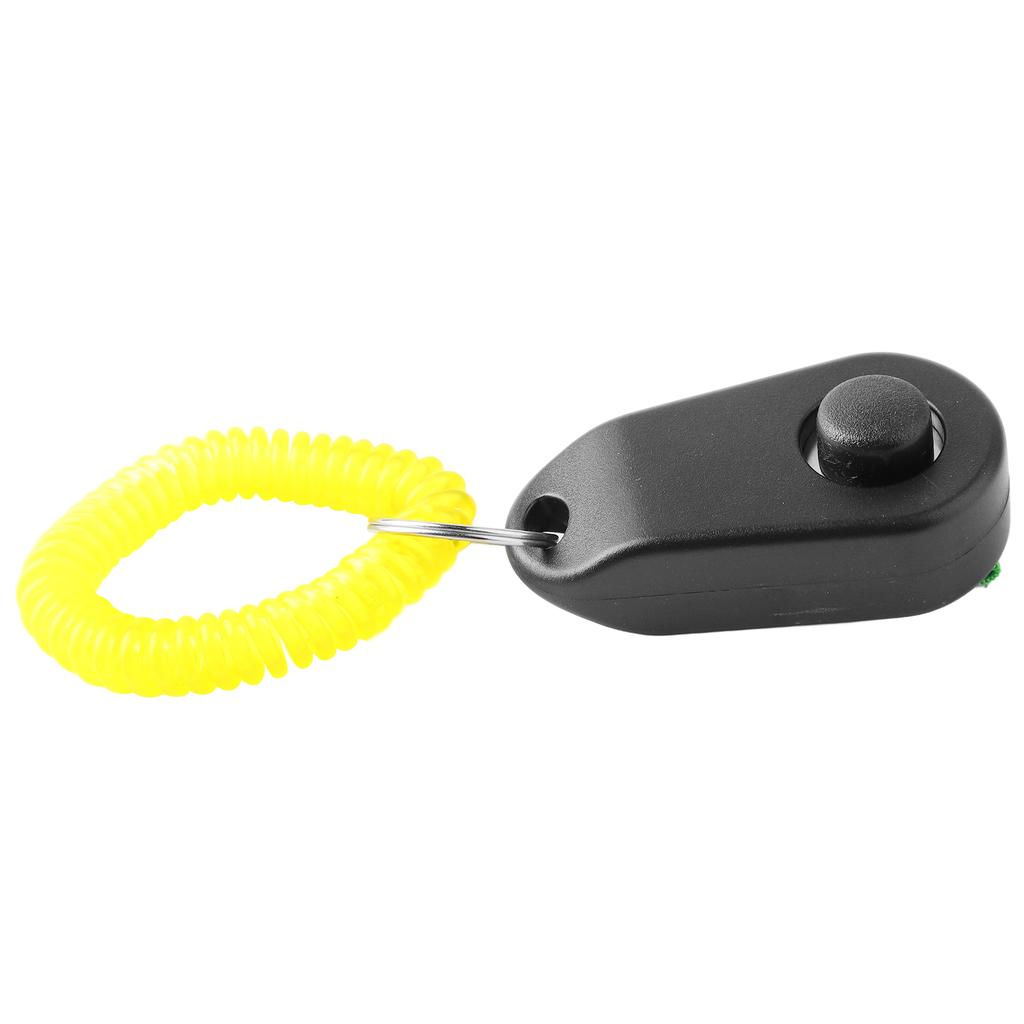 Dog Training Clicker Interactive Squeaky Comfortable Universal Training Clicker Ring for Dogs Cats Black