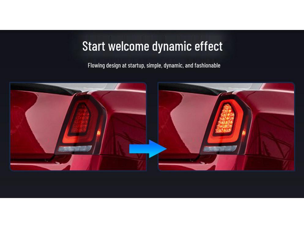 LED Taillight Assembly with Flowing Turn Signal for 11-14 Chrysler 300C