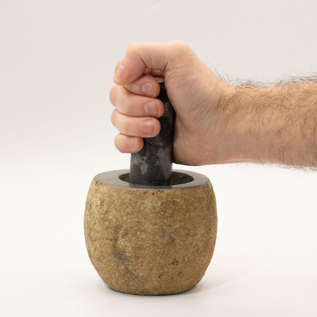 Natural Riverstone Decorative Pestle & Mortar- Small