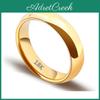 Vergoldeter 18k Edelstahlring Silberfarbe Anillos Mujer Paar Ehering Bague Femme Edelstahlring 4mm
