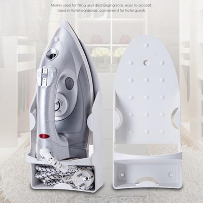 Wall Mount Electric Iron Hanger with Dual Hooks Heavy Duty Universal Laundry Room Multi-functional Iron Ironing Board Holder Organizer Storage Rack