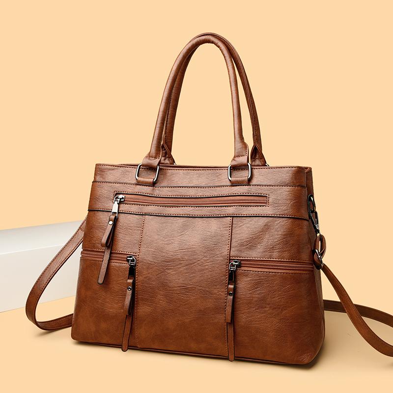 Elegant Handbag for Women High Quality Leather Top-Handle Bags Purse Ladies Shoulder Crossbody Bag Casual Tote