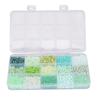 Glass Seed Beads 15 Compartments Sorted Storage Plastic Box Packaging Jewelry Making Beads for DIY Handicraft Projects
