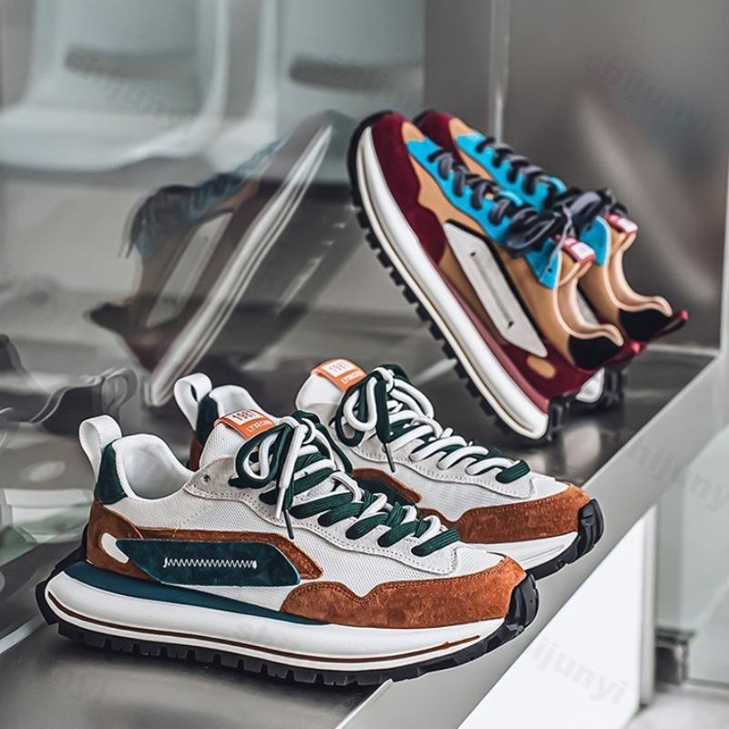 Fashion Fashion Casual Shoes for Men's 2025 Spring New Color Blocked Designed Sports Shoes Comfortable Height Increasing Chunky sneakers