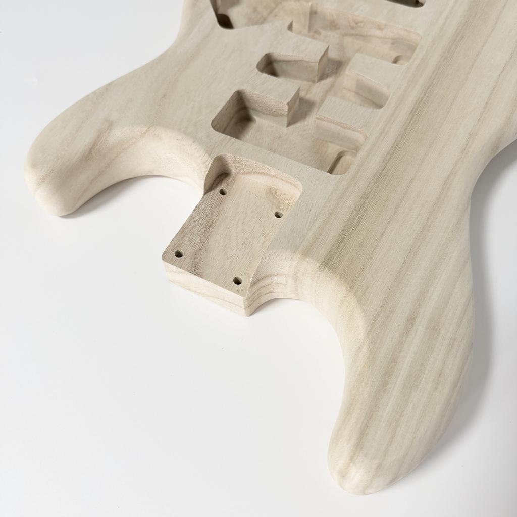 Double-Single-Double Electric Guitar Body Semi-finished Paulownia Wood Electric Guitar Body DIY Guitar Body for Painting and Spraying