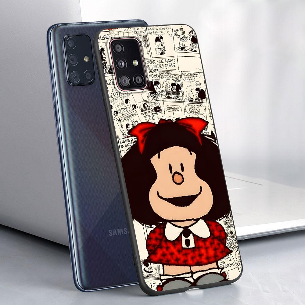 Cute Mafalda Case for Samsung Galaxy A51 A53 A54 A31 A52 A12 A13 A21s A22 A32 A11 A22 A33 A41 A52s A73 A14 A24 TPU Phone Cover
