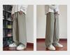 Men's Soft Velvet Wide-Leg Sweatpants: Versatile High Street Style for Autumn and Winter.