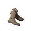 Retro Fashion Simple Generous British Belt Buckle Flat Bottom Rivet Western Boots Knight Boots Short Boots Female Martin Boots