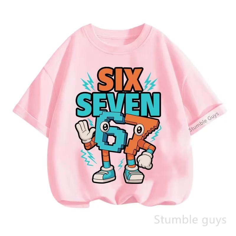 Kids Baseball Donut 67 Graphic TShirt Soft Cotton Sporty Fun Wear for Boys Girlsdf0119