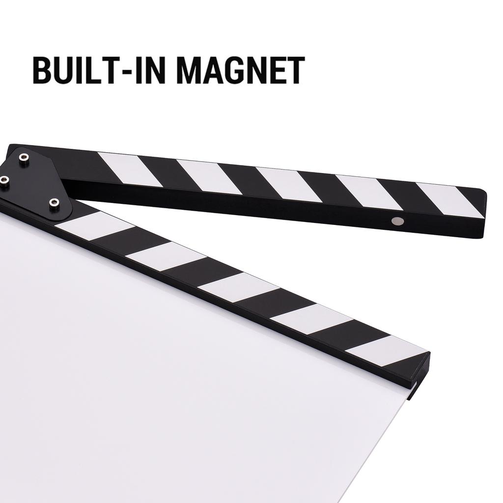 30 * 24cm/ 12 * 9in Claquette en Film Acrylique Cinéma Réalisateurs Claquette Vierge Action Scène Claquette Vierge Effaçable à Sec avec Bâtonnets Multicolores