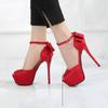 Damen Pumps Schuhe High Heel Plattform Damen High Heels Hochzeit Knöchelriemen Pumps Damen