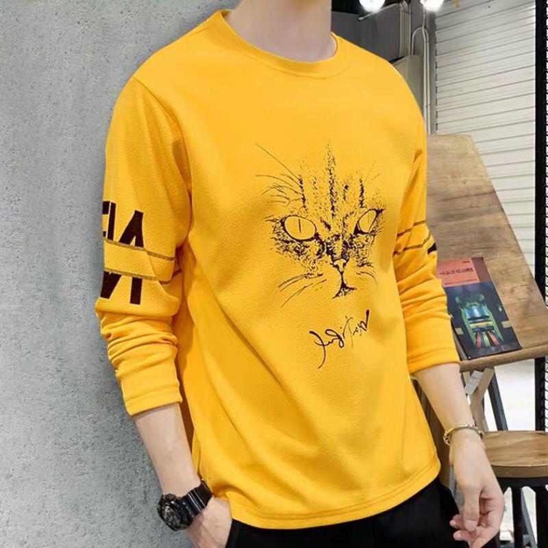 Loose Hip-hop Clothes Spring and Autumn Men's Growth Sleeves T-shirt Casual Wild Jacket Men