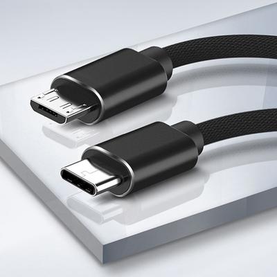 Quick Charger Adapter QC4.0 Fast Charging Data Cable Male To Male USB Type C To Micro USB Cable