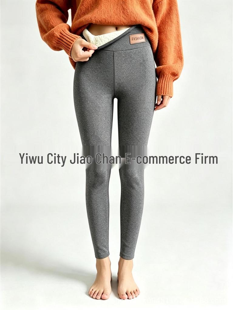 Plus-Size Velvet Lined Warm Leggings - Autumn/Winter Thickened Lambskin