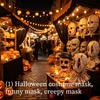 Party Costume Full Head Mask for Holiday Gatherings, Burlap-Look Horror Style for Pranks, Stage Scenes and Photos