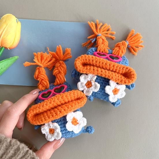 Crochet Cartoon Earbud Case for AirPods 1/2/3/4 for AirPods Pro 1/2/3 Bluetooth-compatible Wireless Earphone Charging Case Cover Headphone Protective