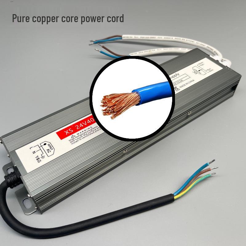 Ultra-thin Waterproof 12V/24V LED Power Supply, 60W-600W for Outdoor Landscape Lighting