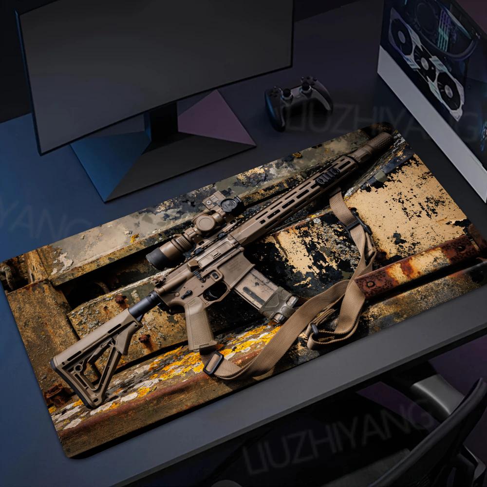 Cool Gun parts assembly Mouse Pad Office Large Desk Mat Computer Laptop Keyboard Pads Gaming Mousepad Non-Slip Cushion 900X400MM