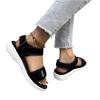 Women's Summer Platform Beach Sandals Adjustable Hook and Loop Sports Sandals Lightweight Non-Slip Sole Comfortable Fit