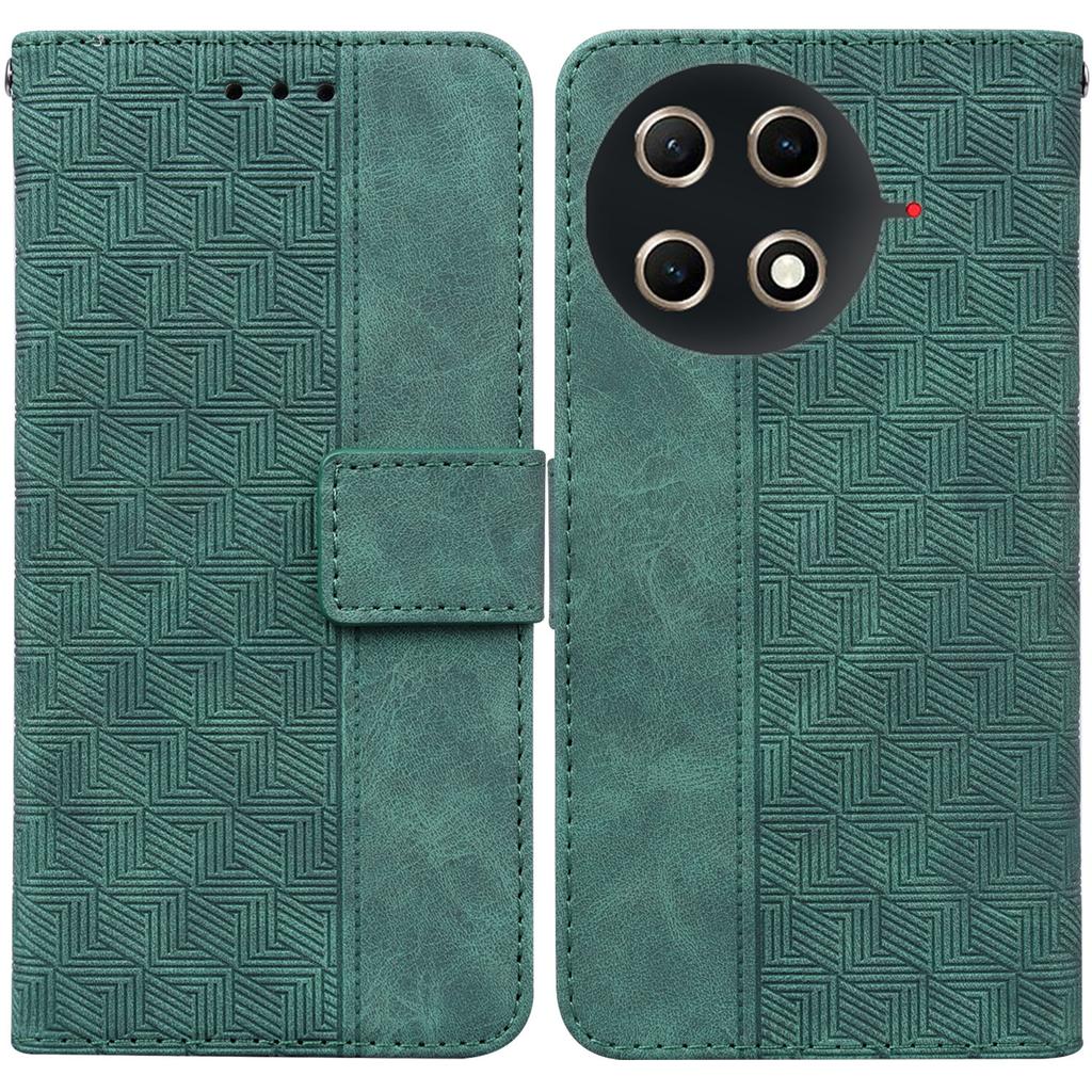For TECNO Camon 30S 4G/30S Pro 4G Case Geometry Pattern Leather Wallet Phone Cover with Wrist Strap