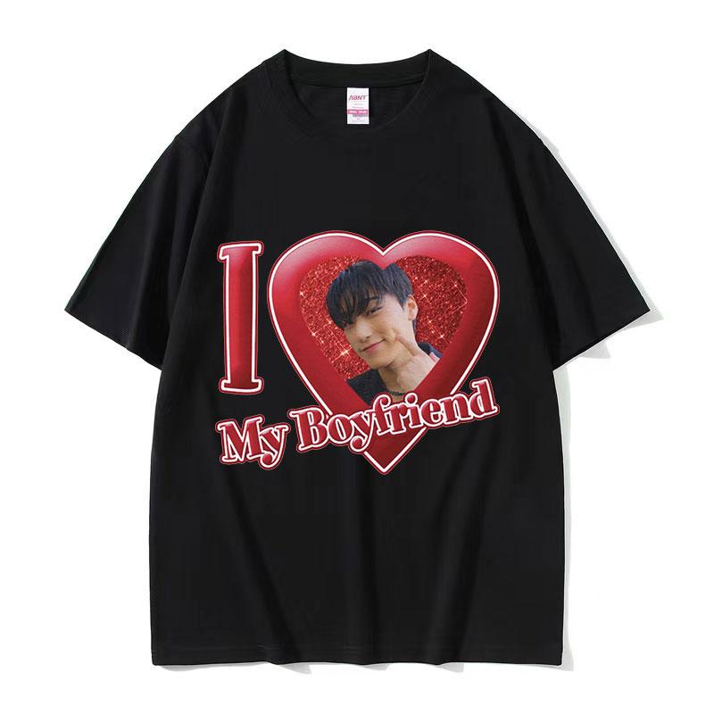 T-shirt Grafica Coreana Ateez MINGI Unisex Hip Hop Retro Moda Manica Corta T-shirt Casual Oversize Cotone Streetwear