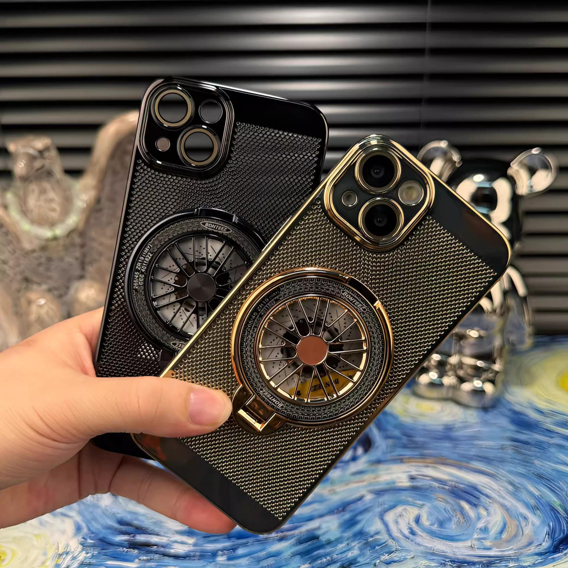 

Suitable for IPhone16, Cooling Phone Case, Gyroscope Stand, Apple 15, Magnetic Anti-drop 14, Breathable Electroplated Protective Case iPhone11pro срібний