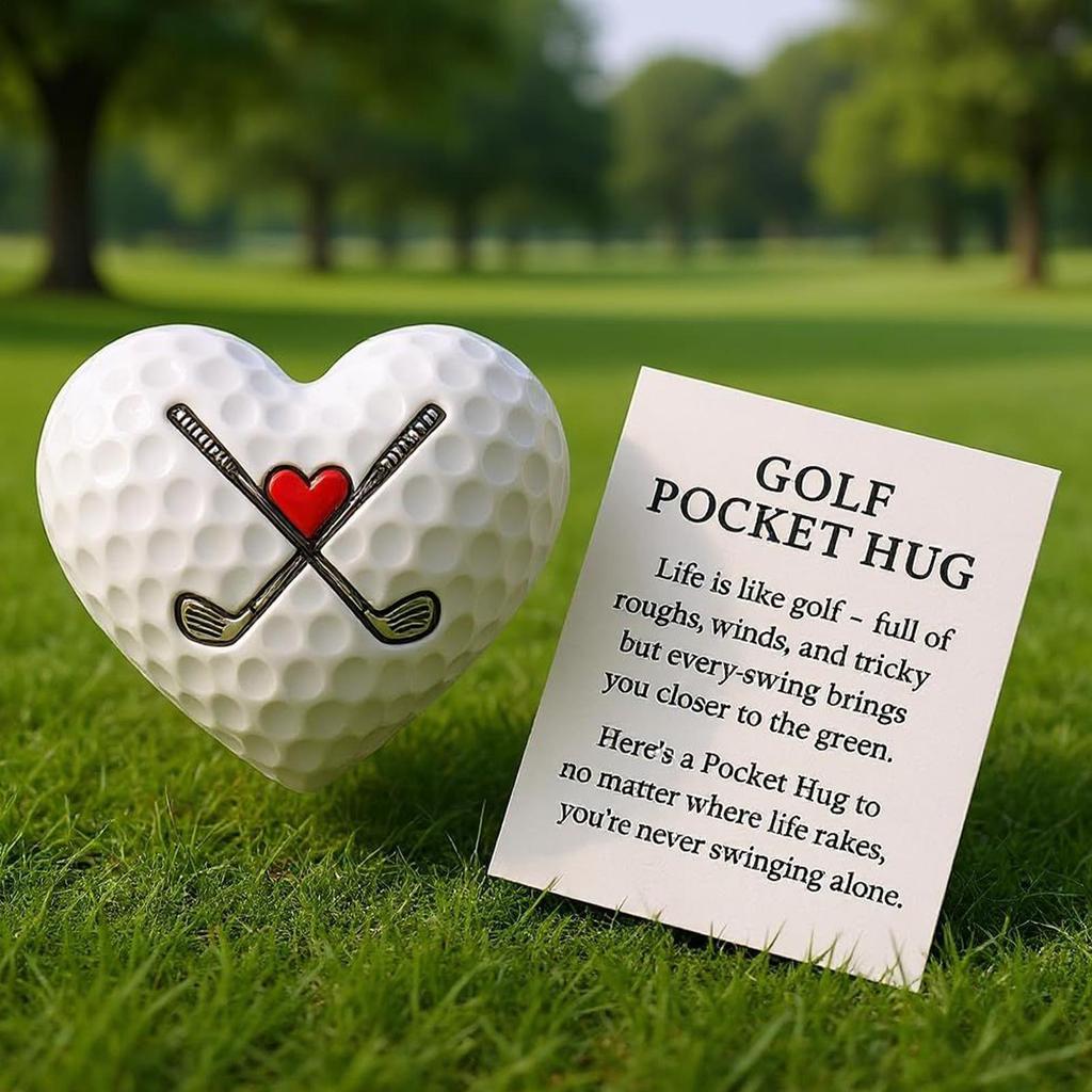 Heart Shaped Golf Pockets Hug Gift Motivational Golf Ball Heart Shaped Ball Encouragement Inspirational Quote Cards For Women